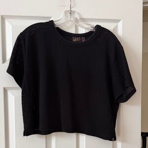 Zella Classic Black Mesh Crop Top